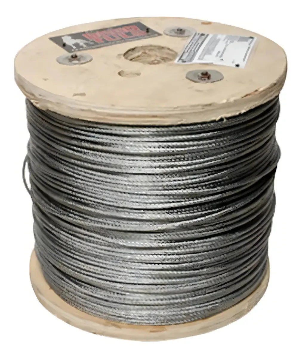 100 Mt de cabo de aço galvanizado 7x7 tamanho 3/16