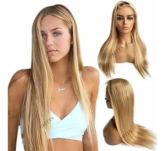 Perucas loiras de cabelo humano, perucas frontais de renda