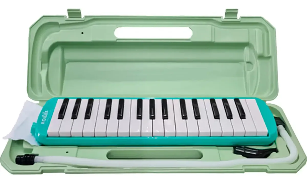 Melodica Romms MLD-4Gn verde de 32 teclas com estojo
