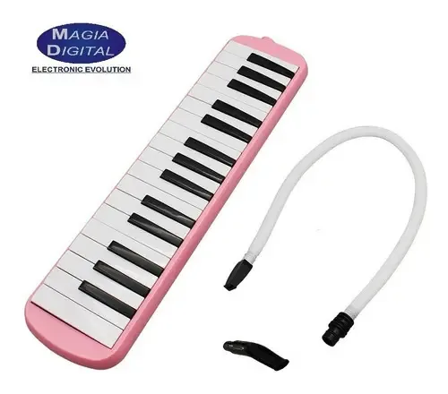 Estojo de tecido Melódica Romms Mdl-2 32 Keys e acessórios rosa