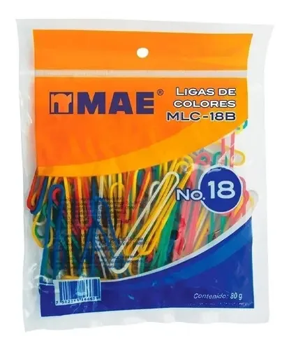 Liga de borracha Mae MLC-18b número 18 com 80 Gr