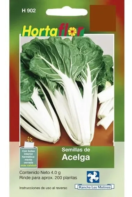 Saquinho de sementes de acelga 4gr (200 sementes aprox.)