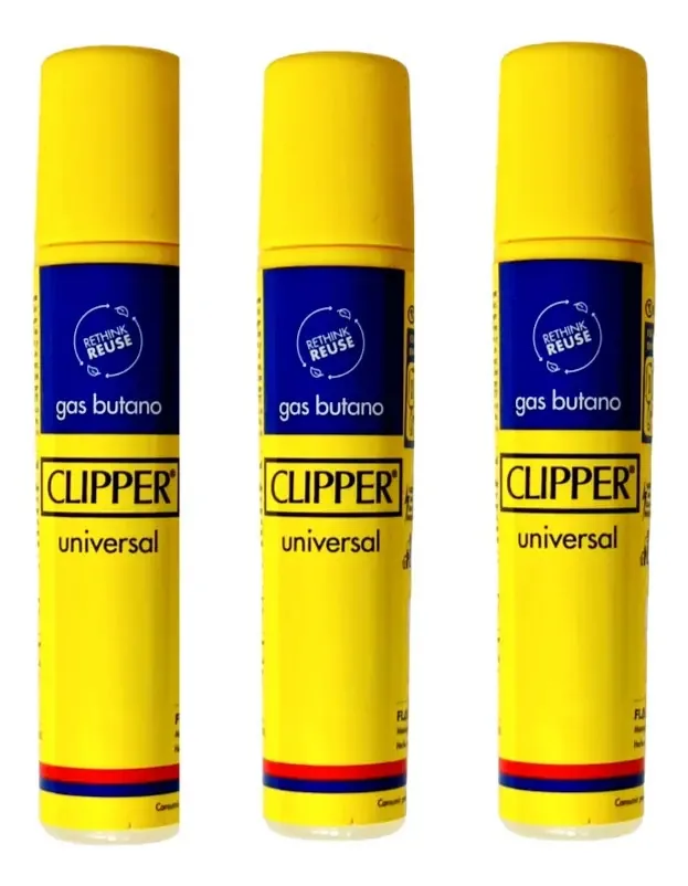 Gás Para Isqueiros Clipper De Bolso 16 Ml Pacote Com 3