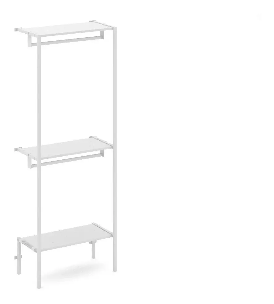Guarda-roupa Montável Nuuk Concept Organizador de Roupas Cor Branco Menta