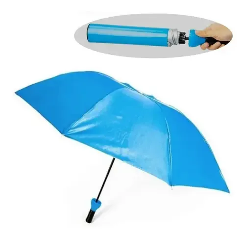 Guarda-chuva, garrafa, guarda-chuva, 0% estojo rígido, cordão, aço, cor azul