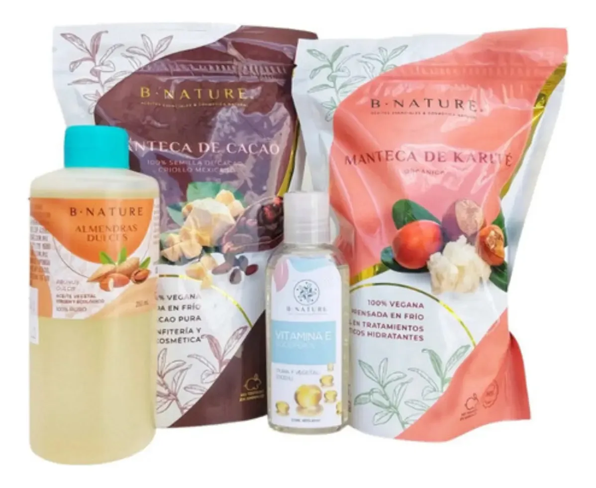 Kit de Cuidados para la Piel B Nature Karité Cacao Almendras Vitamina E