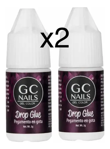 Gc Nails Professional Resin Drop Glue para unhas, 2 unidades