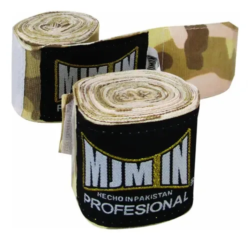 Bandagens para caixa de algodão Kick Boxing 4,5 Mts Mmm em areia de camuflagem