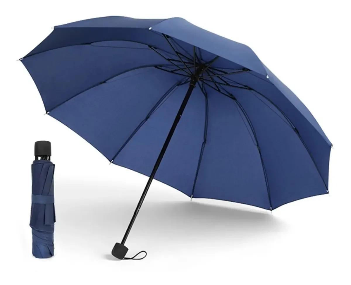 Guarda-chuva compacto para sol e chuva, barco, guarda-chuva azul