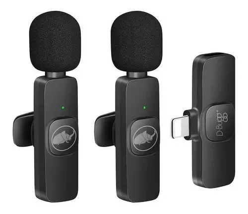Microfones sem fio D-bug com entrada Lightning, 2 unidades