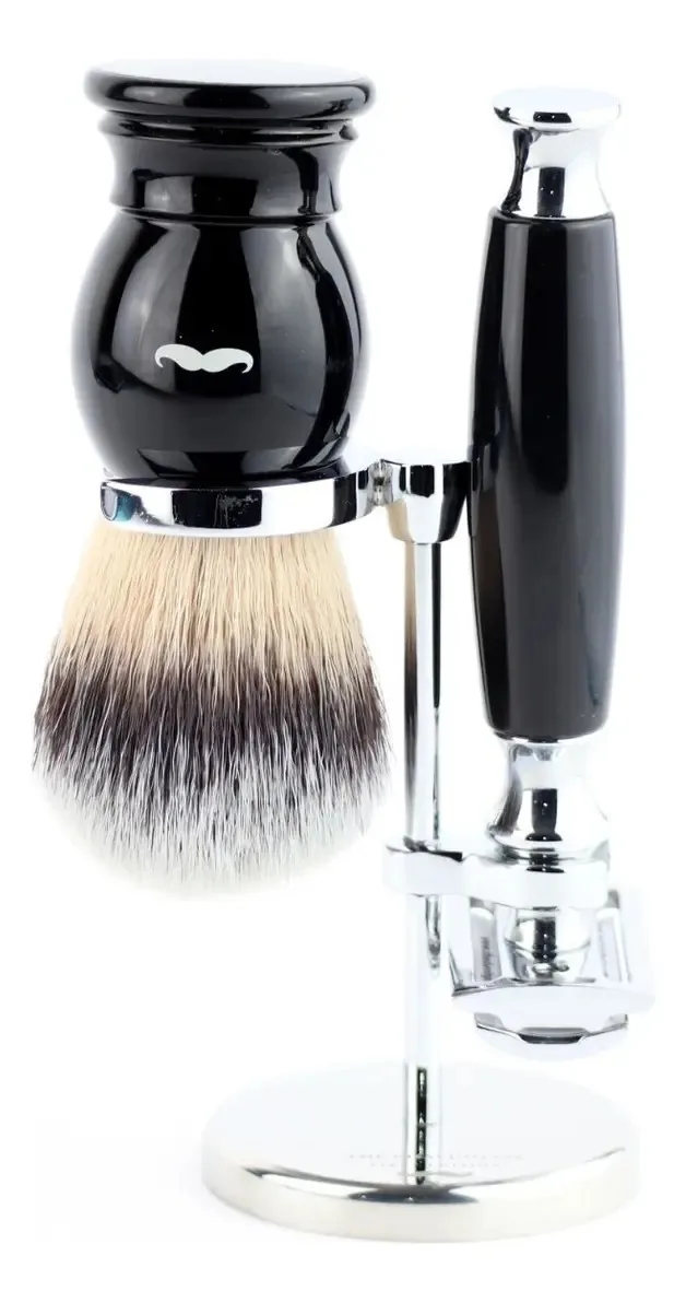 Kit de Barbear Vintage The Shaving Co Navalha + Pincel + Base