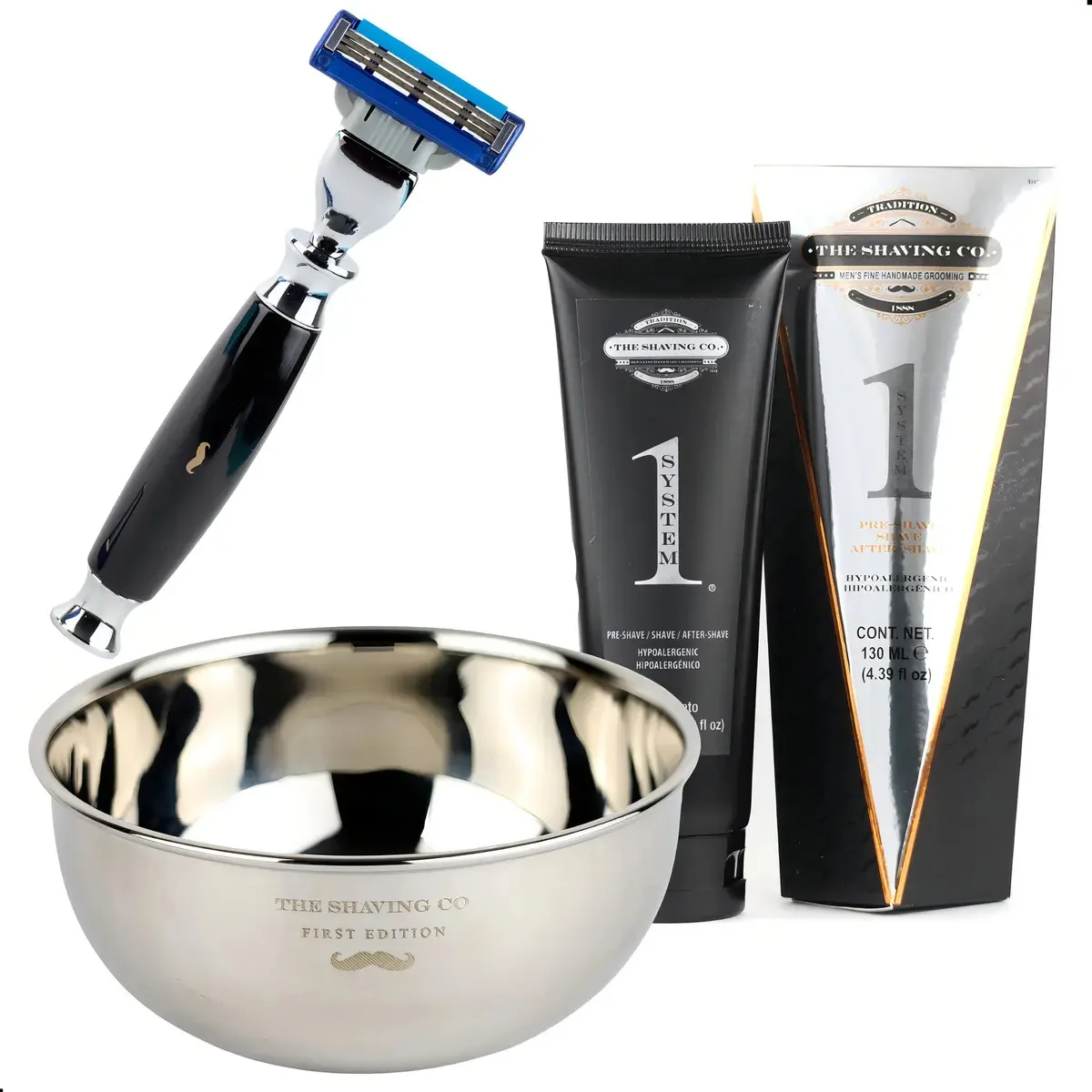 Kit de barbear - The Shaving Co. Ancinho + Embarcação + Um Sistema