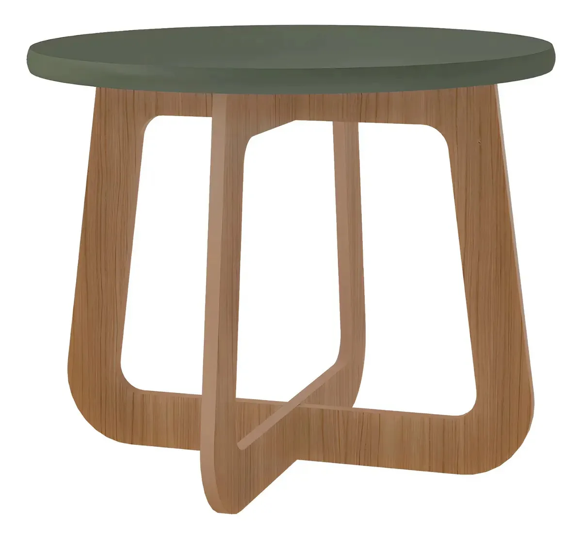 Mesa De Centro Bertolini Jasmin Verde Roble