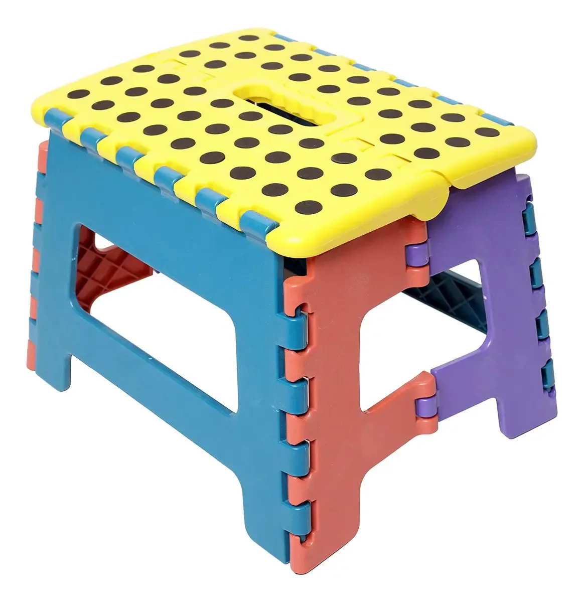 Better Space Banco Dobrável Multifuncional com Superfície Antiderrapante, Suporta Até 150 Kg, Altura de 22 Cm, Banco Multicolorido de Alta Resistência