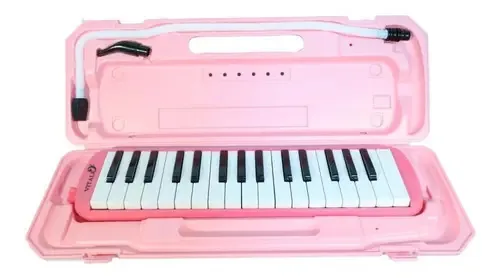 Melódico de 32 teclas com estojo rígido rosa, Vitale QM32-pk