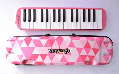 Estojo Melódica Pink C/32 White Keys, Vitale QM32s-Pk