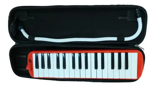 Cor vermelha melódica de 32 teclas com capa Vitale QM32a5-Rd