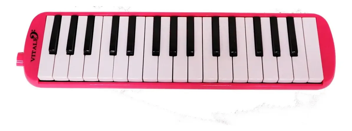 Melodica Rosa 32 teclas com capa Vitale QM32a4-pksl