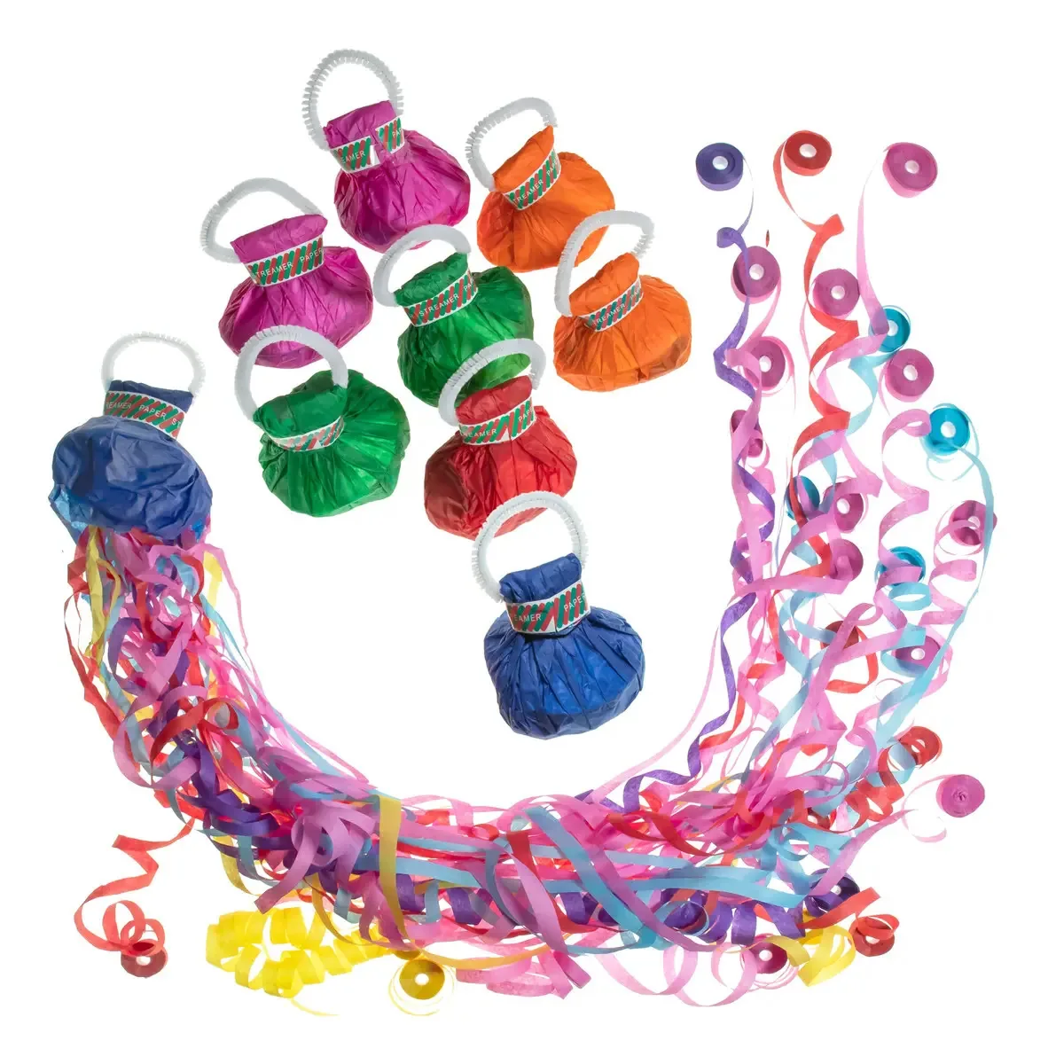 Valo Concept, bola de confete serpentine, para festa, 10 peças, colorida, multicolorida