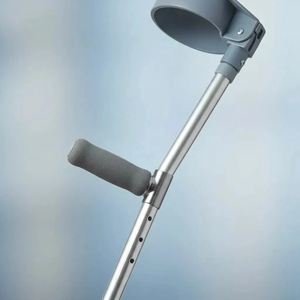 Muleta canadense ergonômica ajustável para adultos - cinza
