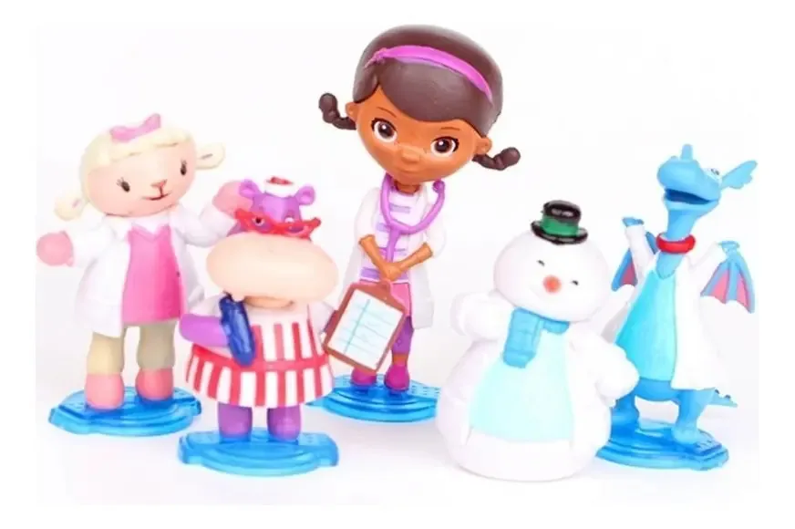 Conjunto de 5 bonecos femininos de brinquedo para médicos