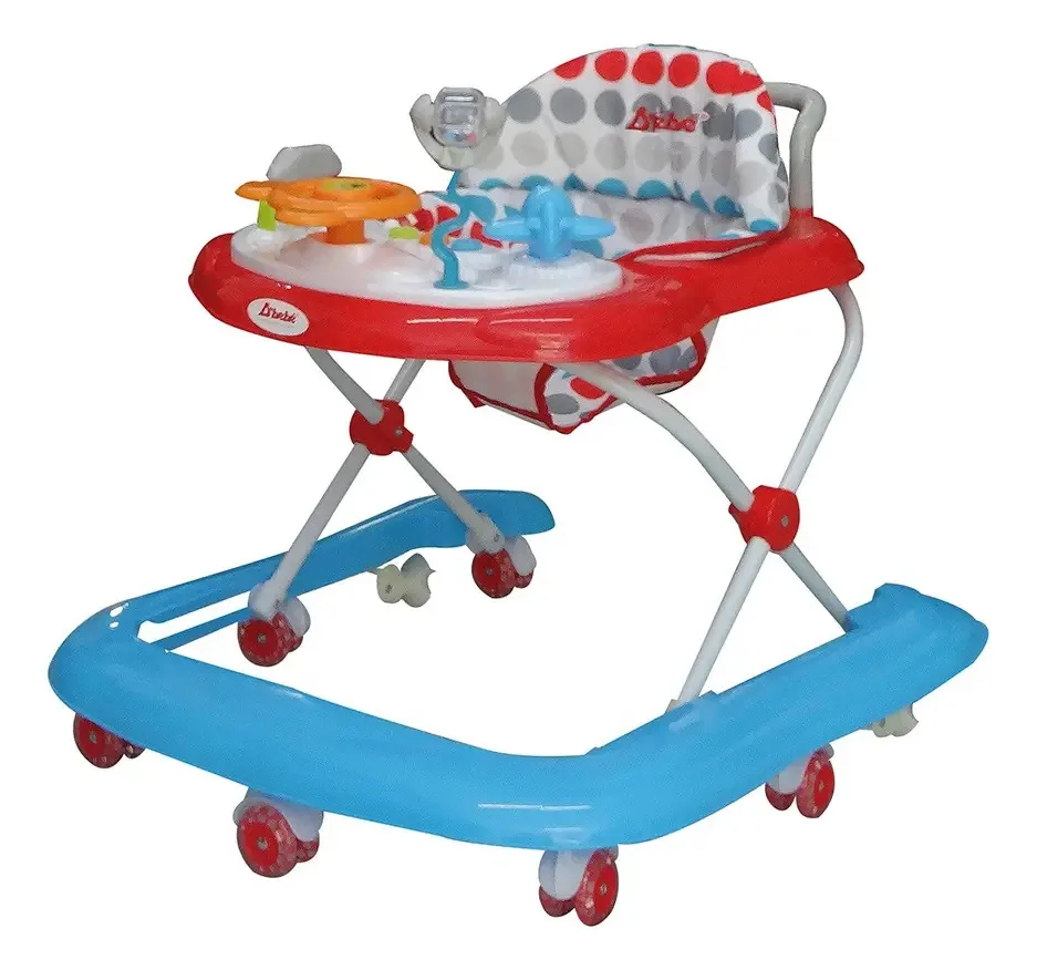 Esteira Baby Walker Upa Musical em gel vermelho