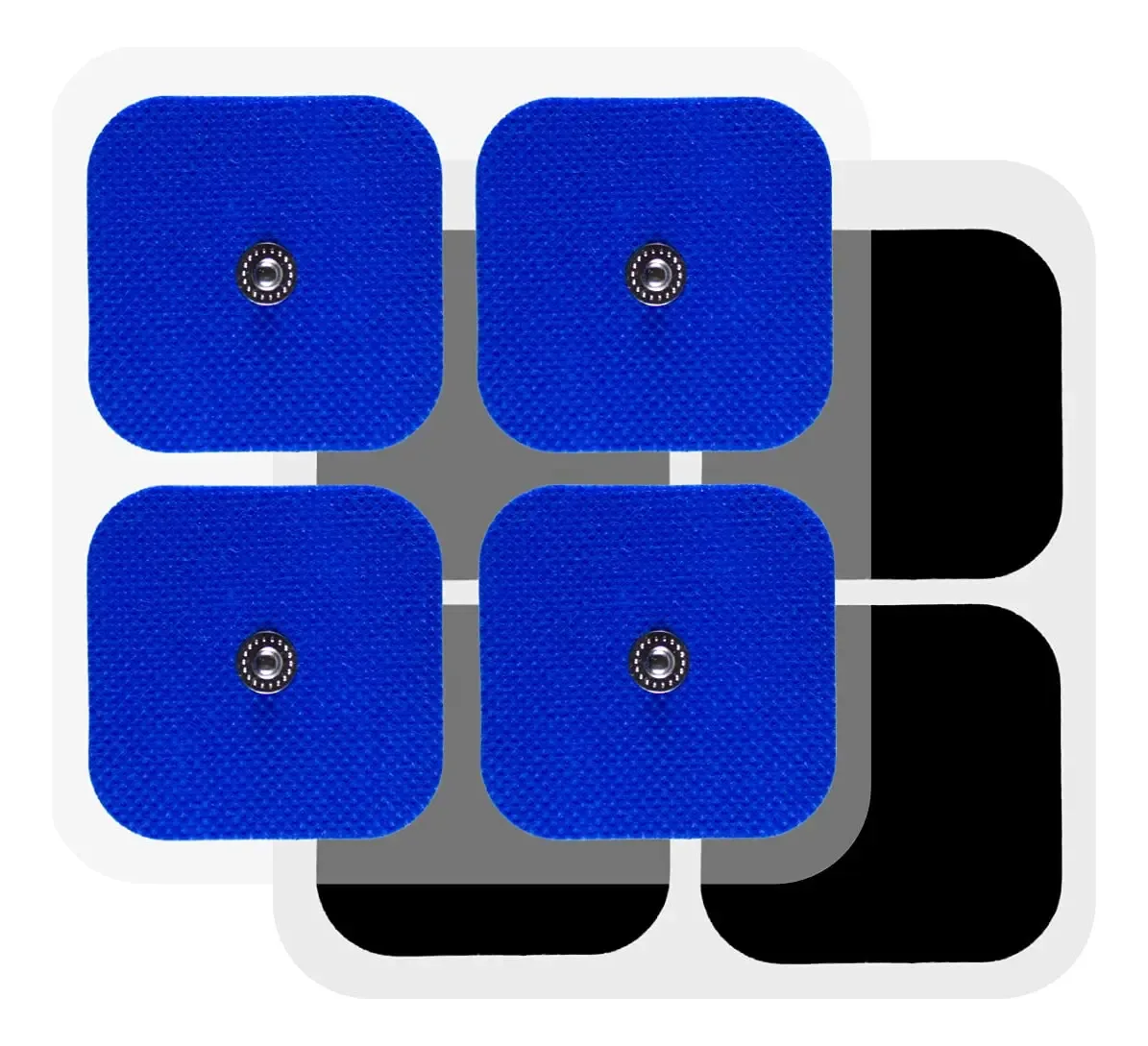 Sensamed - 8 eletrodos Pads Pads Patch 5 x 5 cm Botão de 3,5 mm - Compatível com equipamentos Hivox, Beurer, Electro Reflex Energizer, Soqi, Hidow