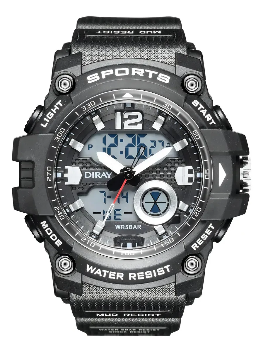 Relógio de pulso masculino Diray Dr2129gad1 - preto