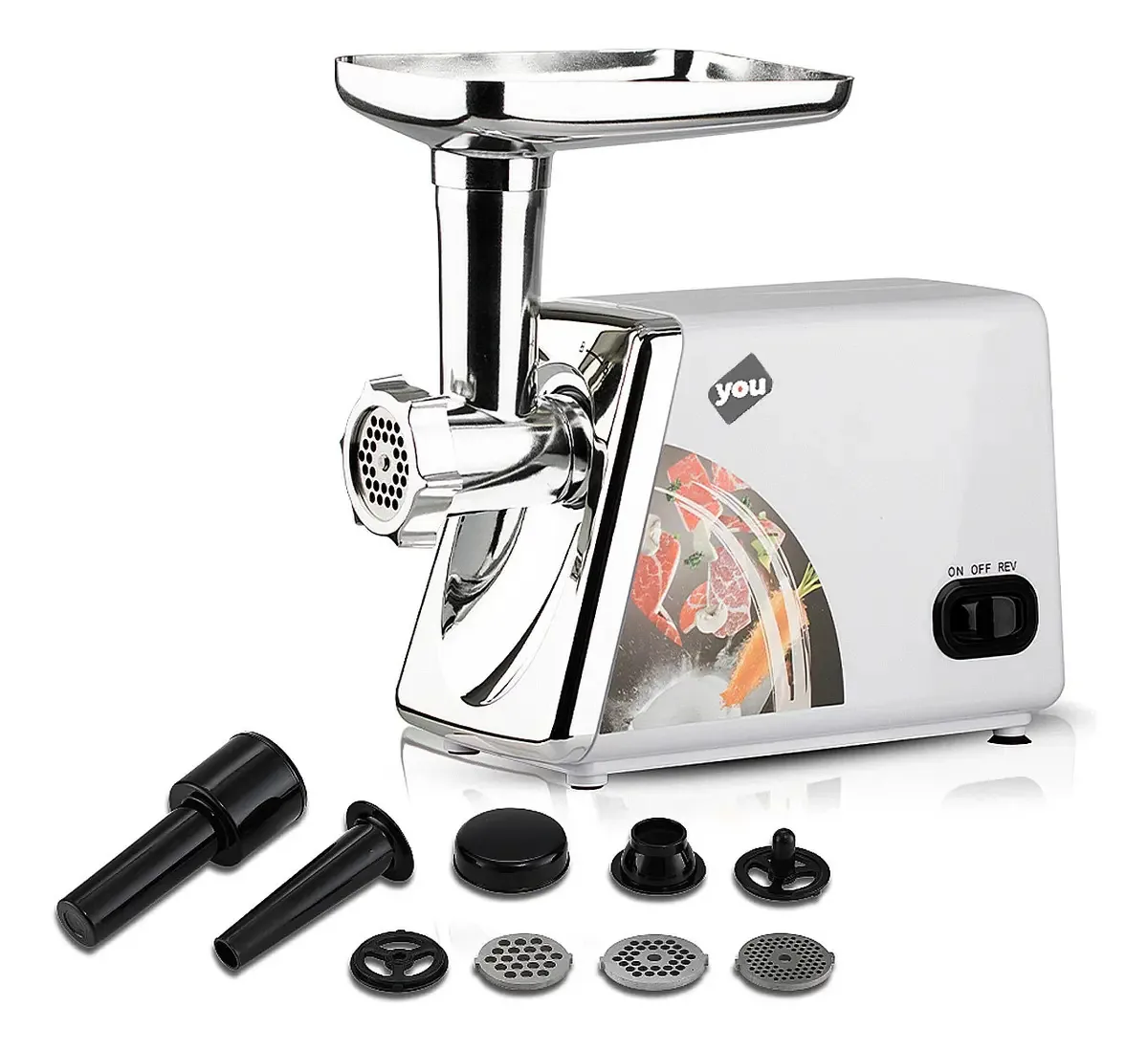 Picadora De Carne Embutidos Elétrica Em Aço Inox. 2500w You
