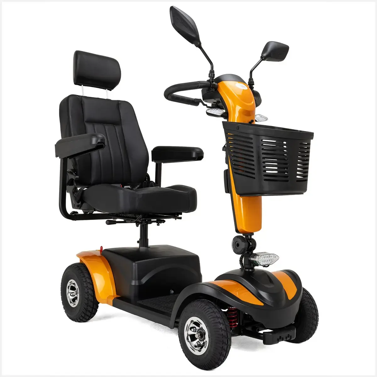 Cadeira de rodas elétrica de 4 rodas prateada