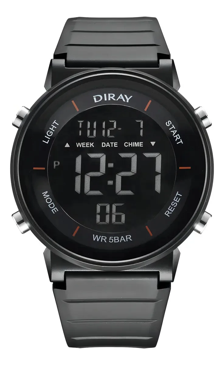Relógio de pulso masculino Diray Dr359gh1 - preto