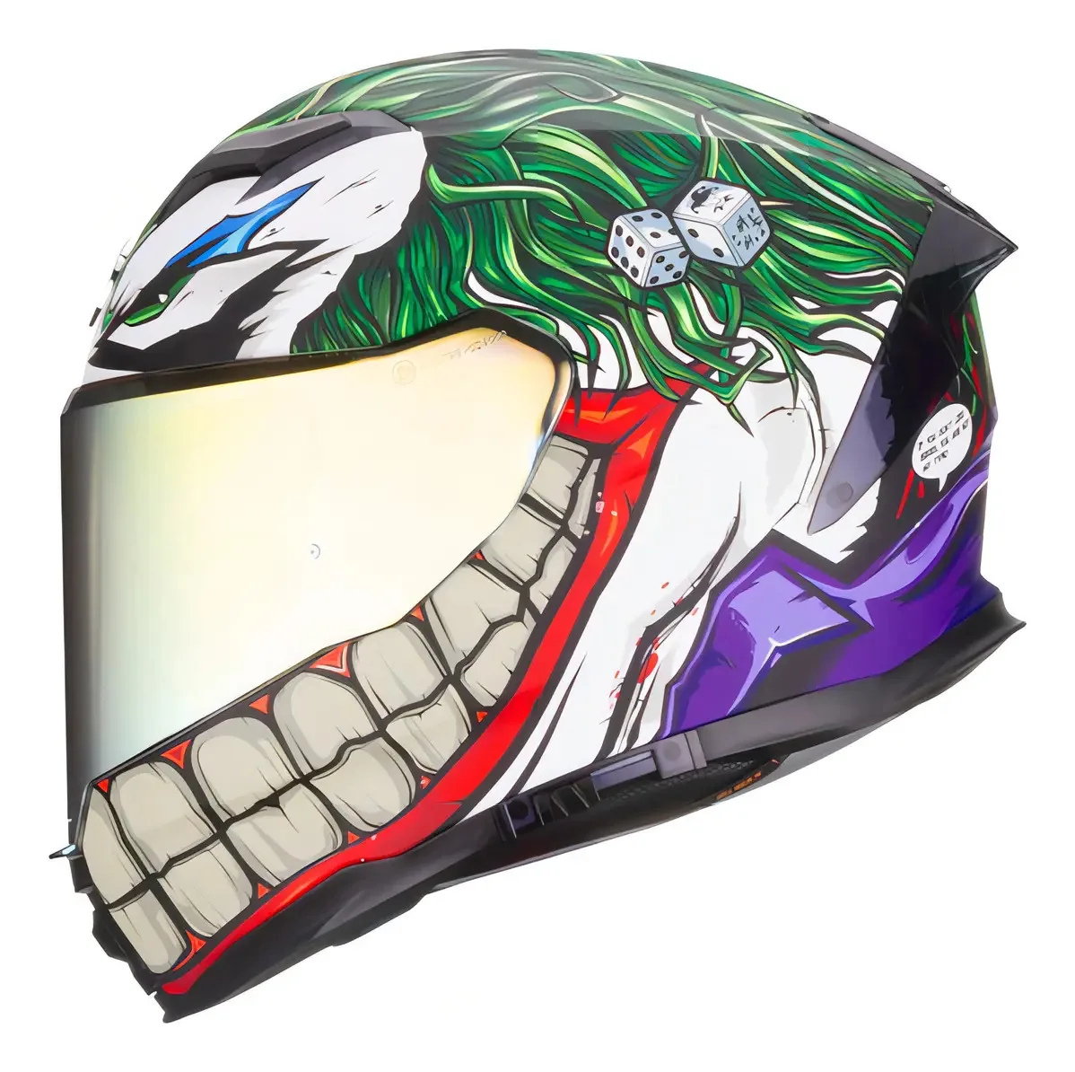 Faça capacetes. Capacete integral Dot Ece 06. Capacete modelo Force Gambler Color Green Tamanho XXL-Double Extra Large