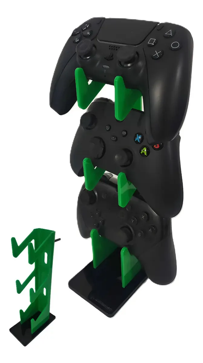 Suporte para Controles e Fones de Ouvido para Xbox PS5 PS4 Nintendo Cor Verde