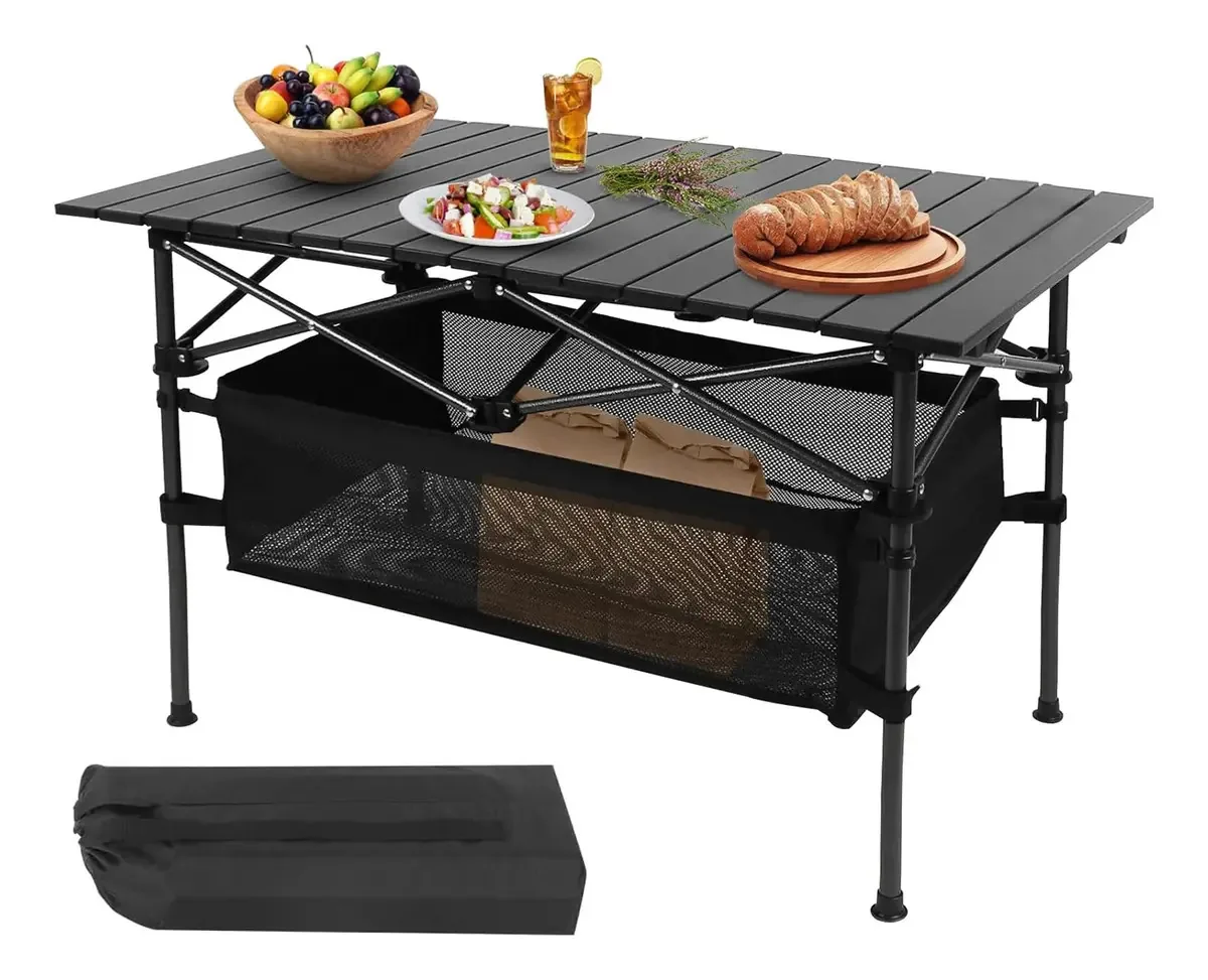 Mesa dobrável de alumínio para camping e atividades ao ar livre