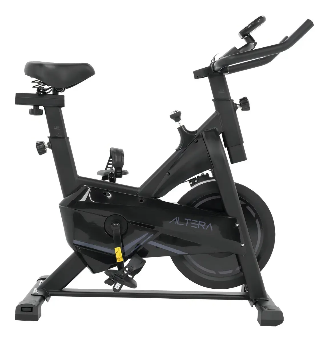 Bicicleta fixa Altera para exercícios aeróbicos e fitness, preta