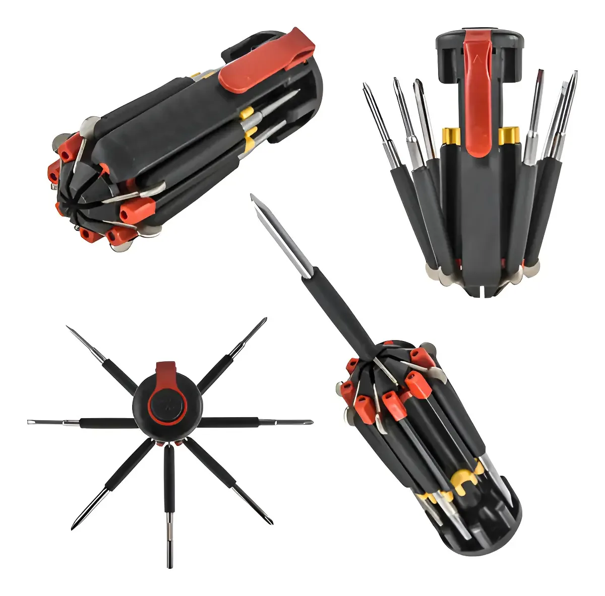 Conjunto de chaves de fenda multiferramentas 8 em 1 com luz LED