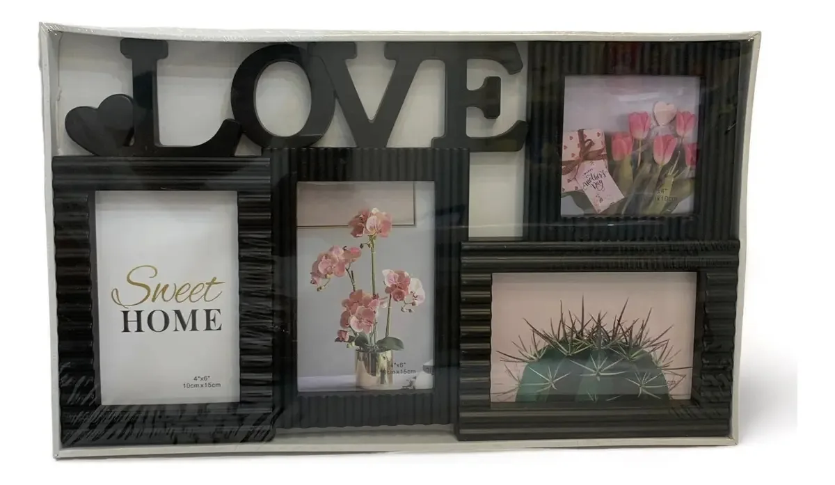 Porta-retratos Love Black 45x27x4