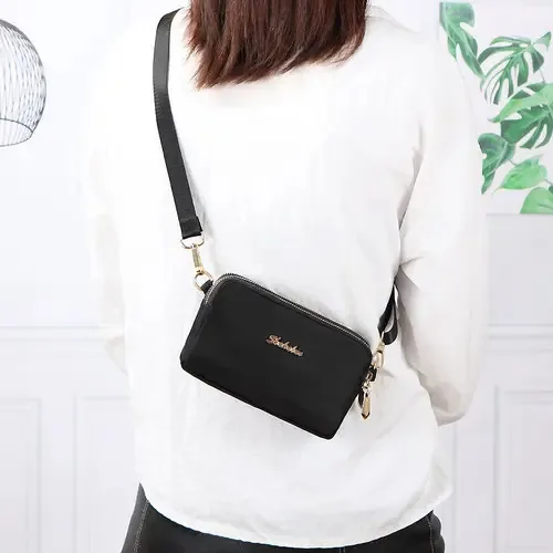 Bolsa de ombro, bolsa de ombro, bolsa preta feminina