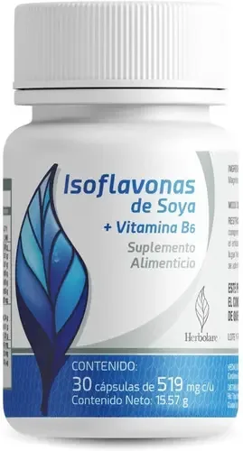 Isoflavonas De Soya + Vitaminas B6 Suplementos Herbolare Sabor Natural