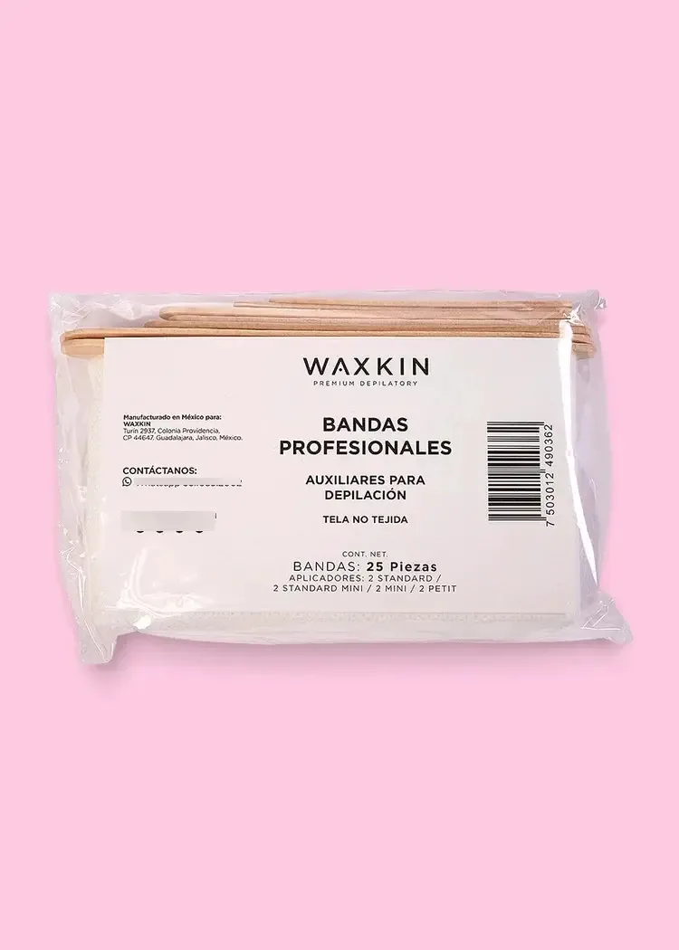 Bandas Profissionais Waxkin Auxiliares Para Depilação 25pz