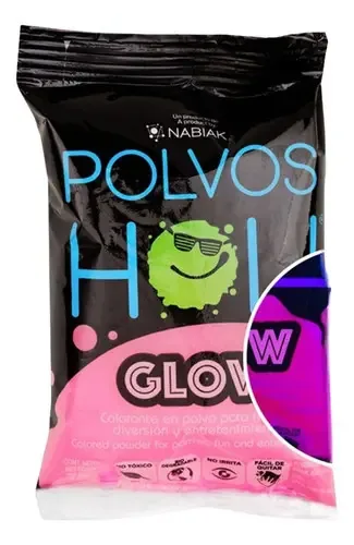 Holi Glow Powder 75gr Festas, Eventos, Cores, Rosa
