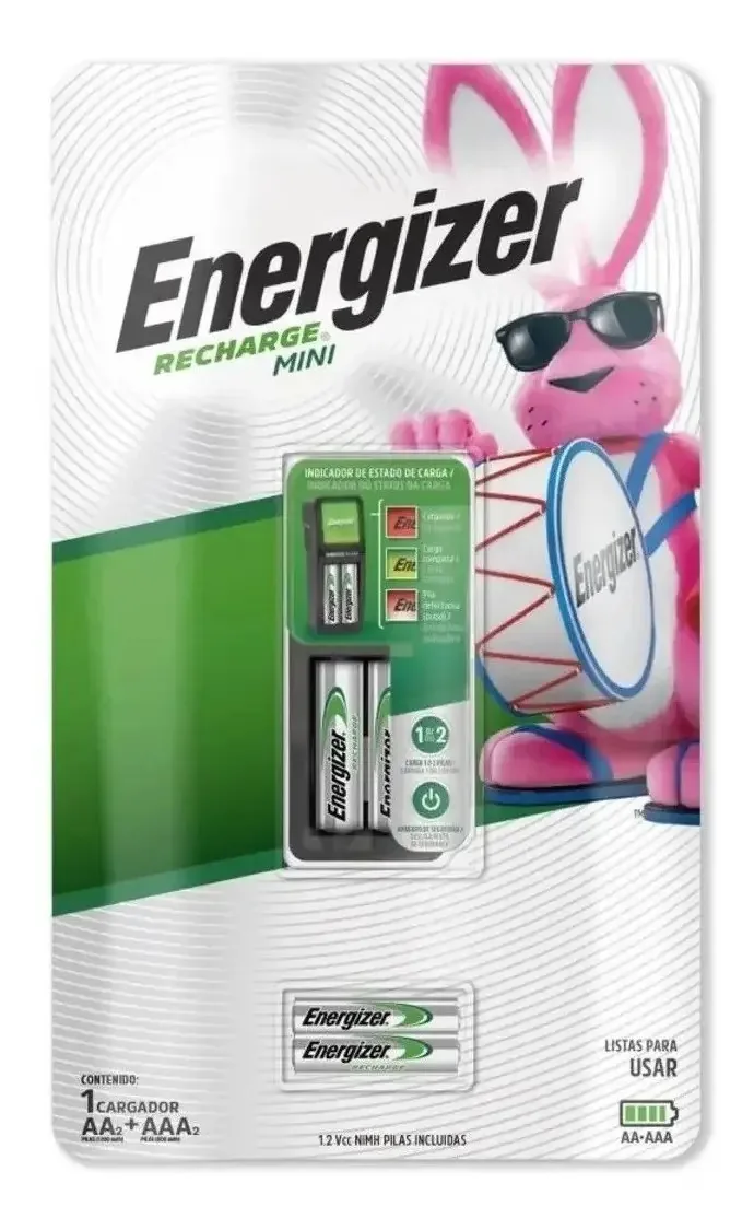 Carregador de bateria Energizer Bateria Recarregável Aa e Aaa