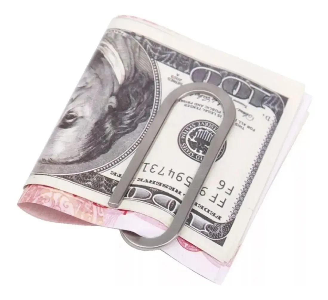 Clip Money Clip Shape Cinza
