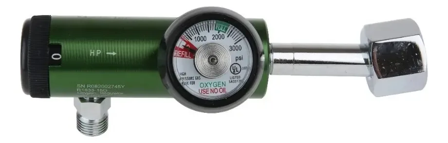 Regulador de oxigênio médico Cga-540 Long Yoke P Hum Cup