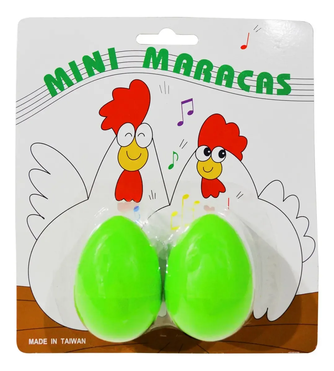 Novo par grande de coqueteleiras Maracas em forma de ovo New Beat Osc-48, cor verde limão