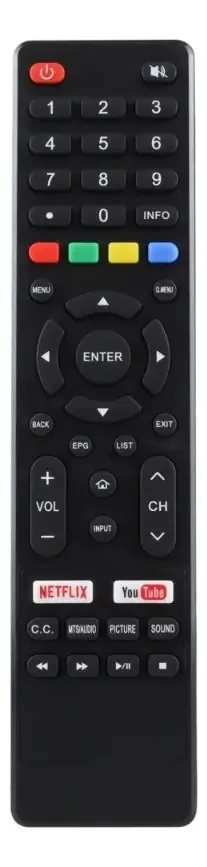 Controle remoto Daewoo Smart TV Netflix Youtube
