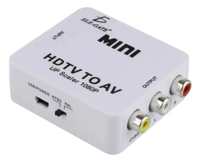 Adaptador Conversor de Áudio e Vídeo Tv Hdmi A Rca 1080p Full