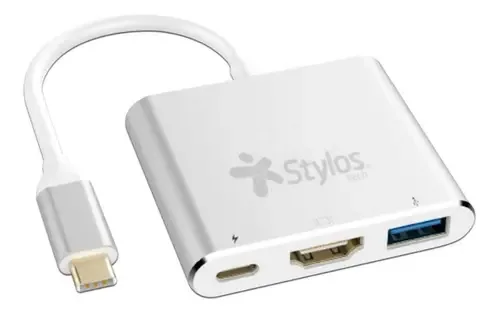 Hub Stylos De Usb-c A Puerto Hdmi, Usb A 3.0, Usb C