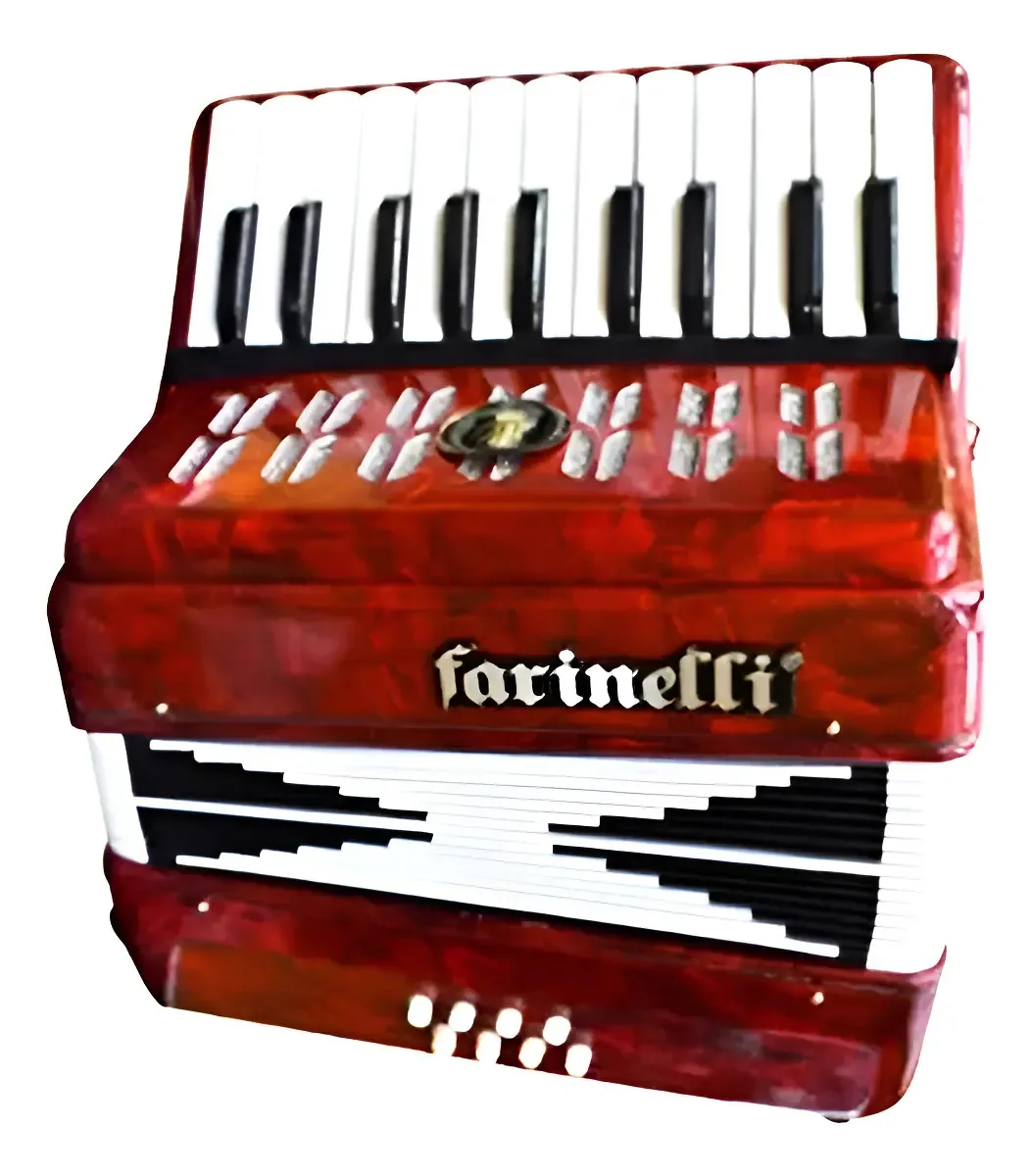 Acordeon Junior Century 22 Teclas 8 Baixos Vermelho