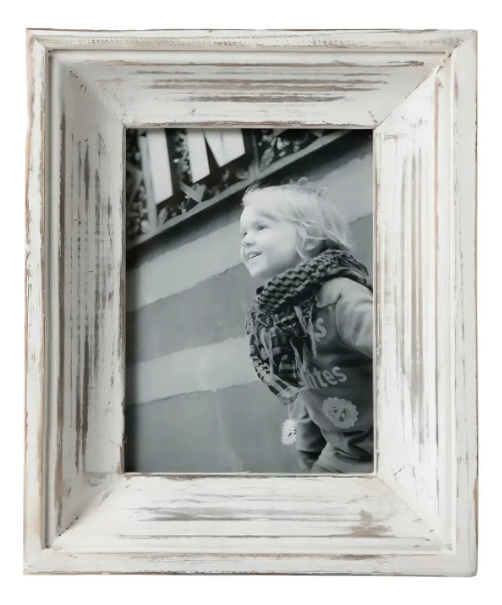 Porta-retratos branco vintage Angeline 8x10